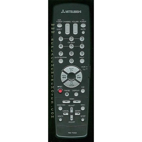 Mitsubishi RM75502 VCR Remote Control