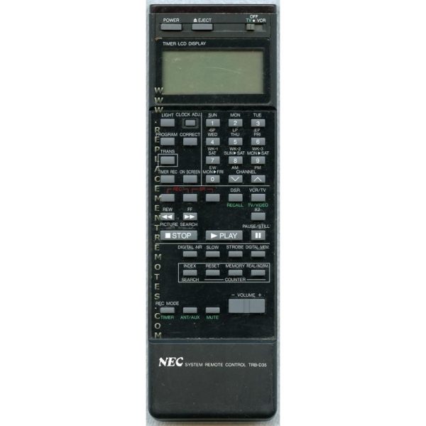 NEC TRBD35 VCR Remote Control