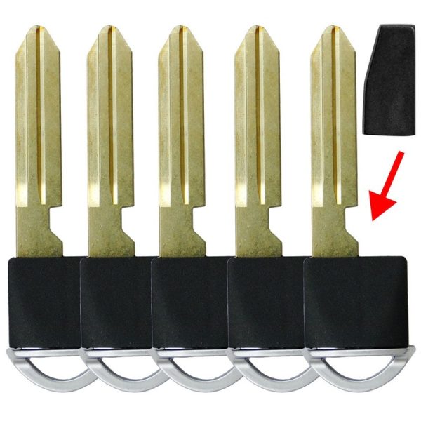 Nissan Infiniti Emergency Insert key for smart remotes – WITH CHIP 5 pack – Aftermarket
