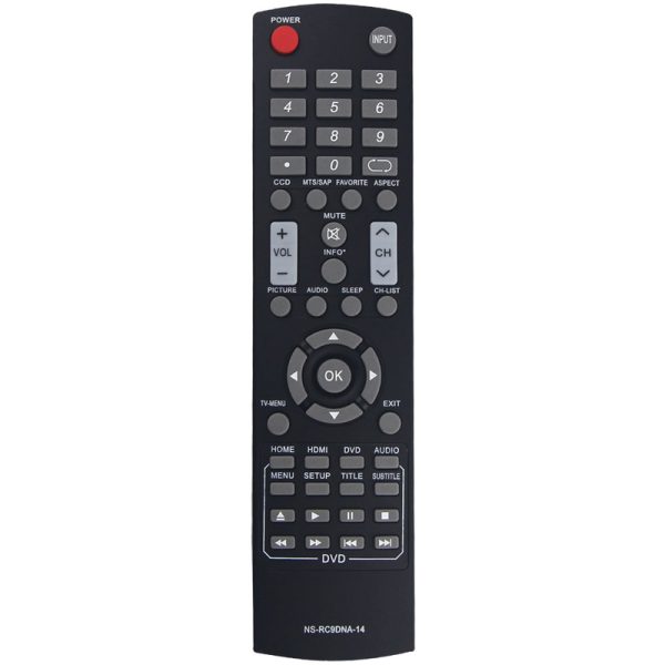 NS-RC9DNA-14 Remote Control Replacement for  for Insignia LED TV DVD