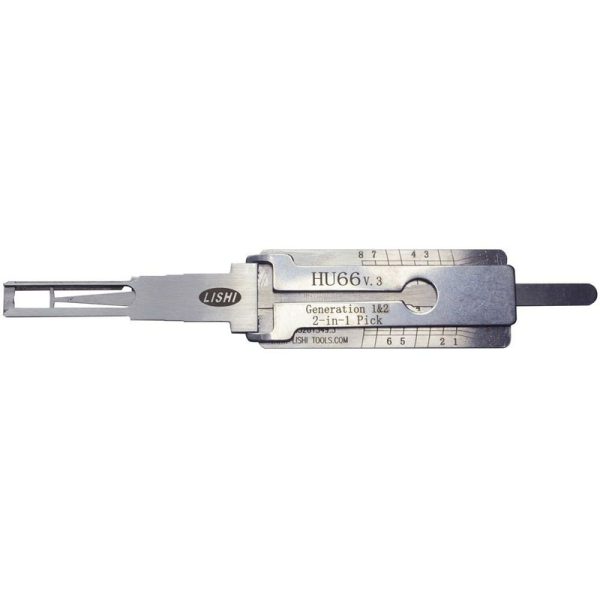 Original LISHI HU66 VAG SINGLE LIFTER AUDI VW 2-IN-1 PICK FOR IGNITION, DOOR, TRUNK