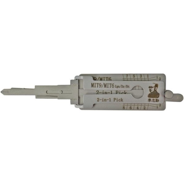 Original LISHI MIT9 MIT6 MITSUBISHI DECODER READER TOOL 2 IN 1 PICK TWIN LIFTER IGNITION DOOR TRUNK