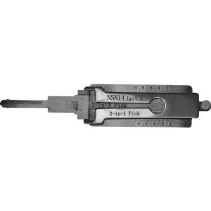 Original LISHI NISSAN INFINITI NSN14 DA34 SUB1 X237 10 CUT 2 IN 1 PICK TOOL DECODER IGNITION