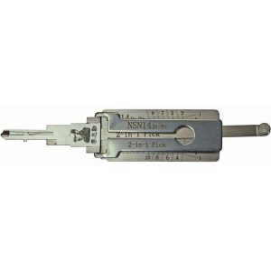 Original LISHI NISSAN NSN14 DA34 SUB1 X237 NISSAN 10-CUT 2-IN-1 PICK DECODER READER DOOR TRUNK