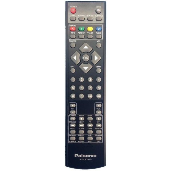 Original Palsonic Remote Control RC-8140 RC8140 – TFTV3842D TFTV3842DTR TFTV8140DT TV