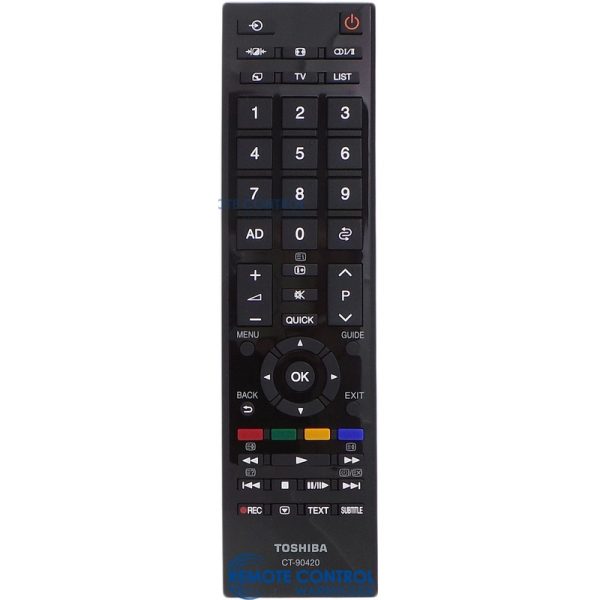 ORIGINAL TOSHIBA REMOTE CONTROL CT90420 REPLACE CT-8067 – 49L3750A  55L3750A LCD TV