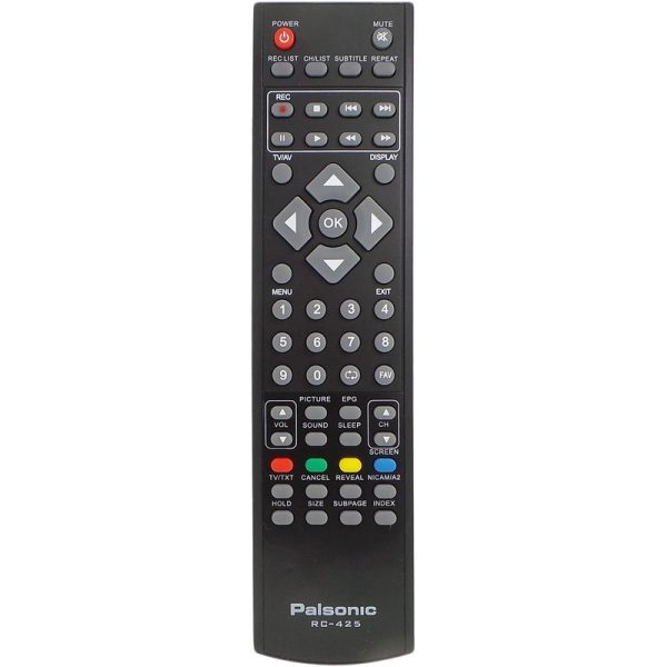Palsonic Remote Contro RC-425 RC425  – TFTV 425FL TFTV320HL  TFTV835HD TFTV4005FHD   TFTV5855FL  TV
