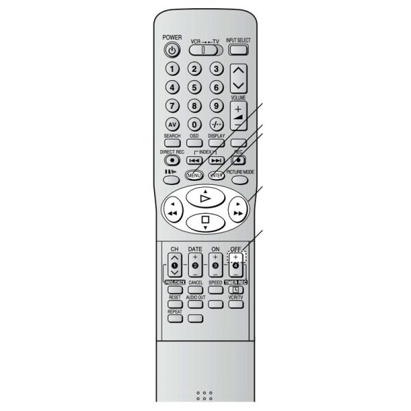 Panasonic EUR571760 VCR Remote Control