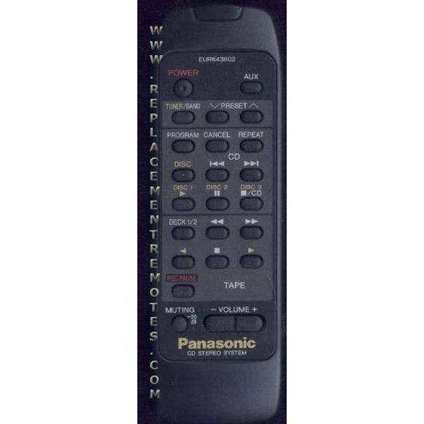 Panasonic EUR643802 Audio Remote Control