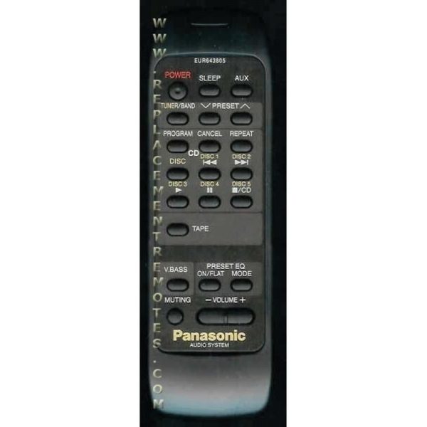 Panasonic EUR643805 Audio Remote Control