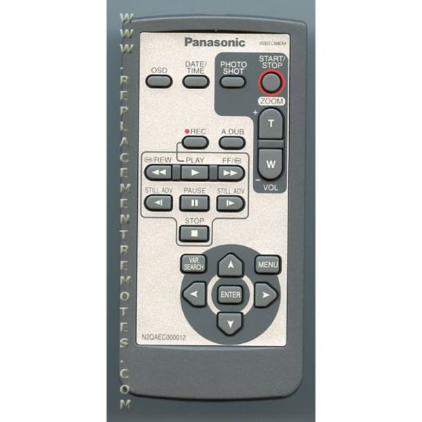 Panasonic N2QAEC000012 Video Camera Remote Control