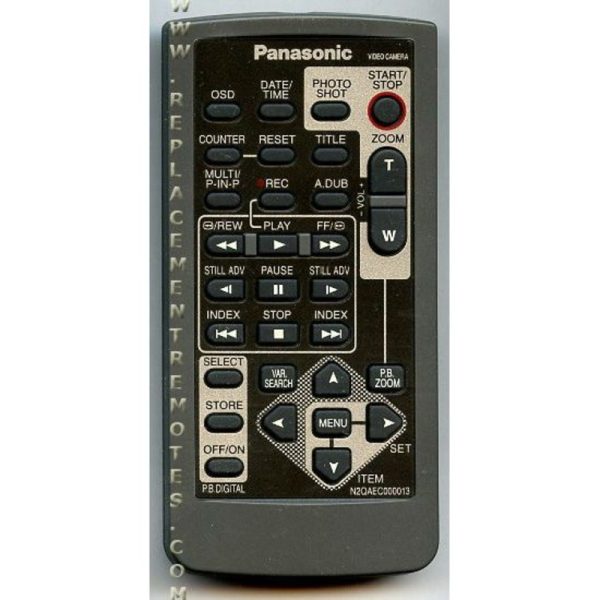 Panasonic N2QAEC000013 Video Camera Remote Control