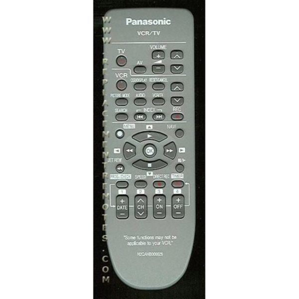 Panasonic N2QAHB000026 TV/VCR Remote Control