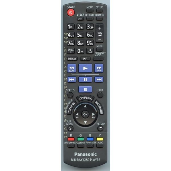 Panasonic N2QAKB000086 TV/DVD Remote Control