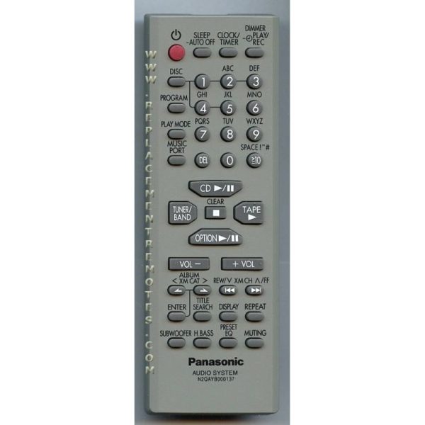 Panasonic N2QAYB000137 Audio Remote Control