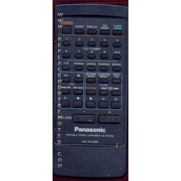 Panasonic RAKRX309WM Audio Remote Control