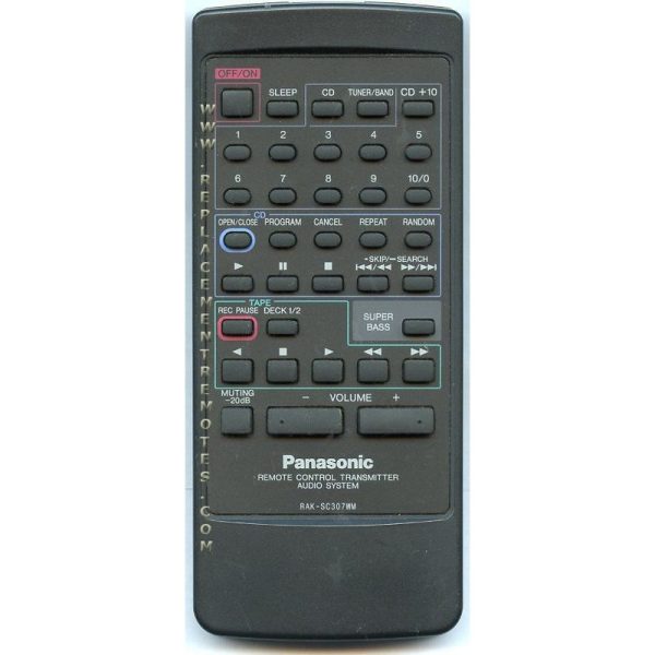 Panasonic RAKSC307WM Audio Remote Control