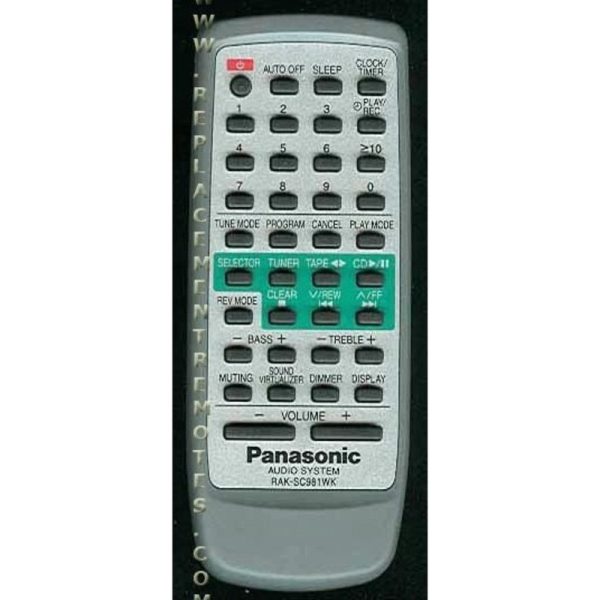 Panasonic RAKSC981WK Audio Remote Control