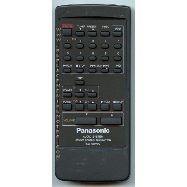 Panasonic RAKSG305PM Audio Remote Control