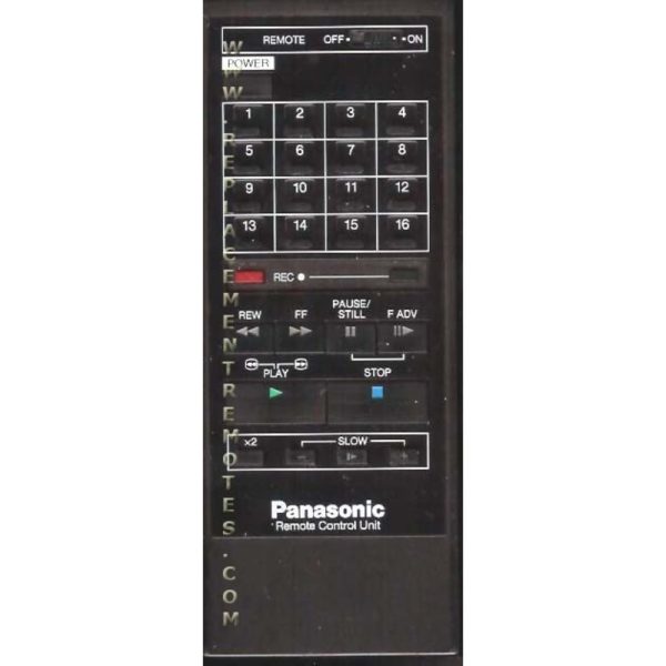 Panasonic VEQ0456 VCR Remote Control