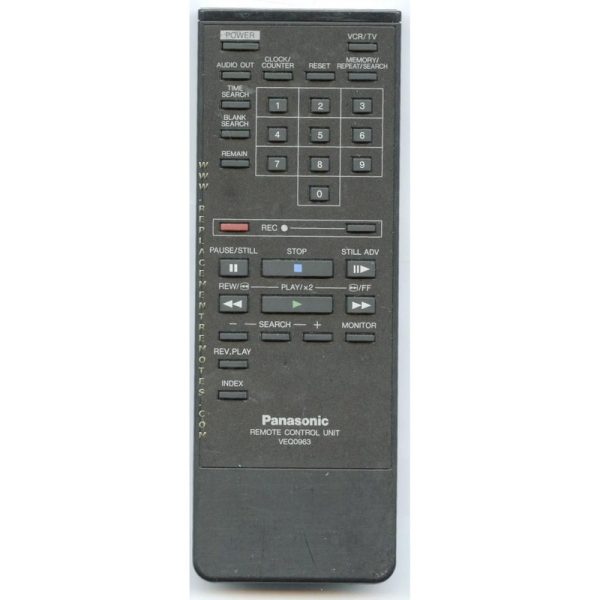 Panasonic VEQ0963 VCR Remote Control