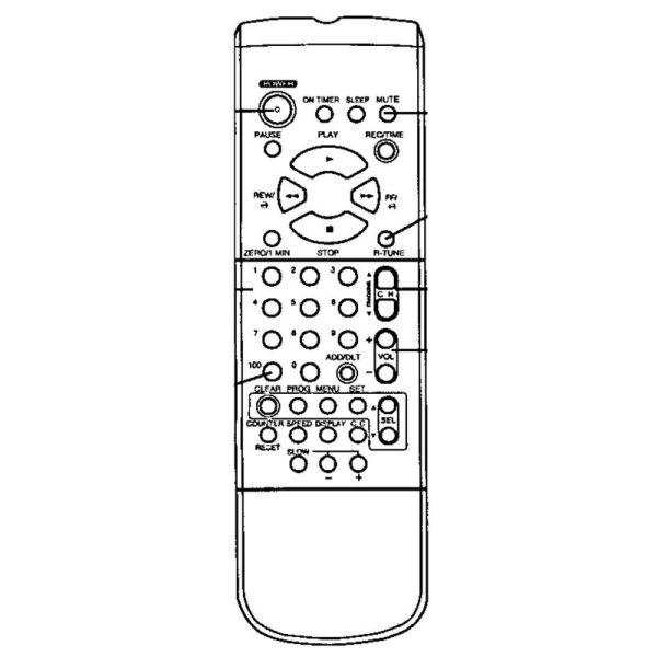 Panasonic VSQS1437 TV/VCR Remote Control