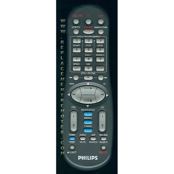 Philips 483521837275 VCR Remote Control