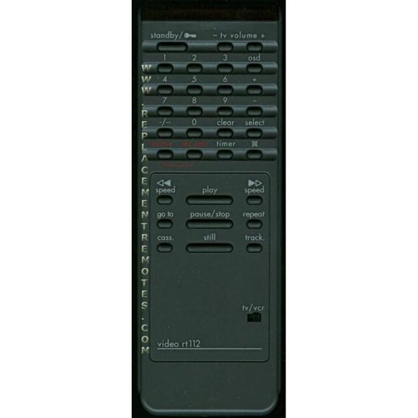Philips RT112/212 VCR Remote Control