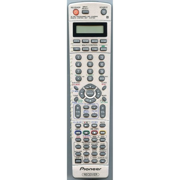 Pioneer AXD7381 Receiver Remote Control