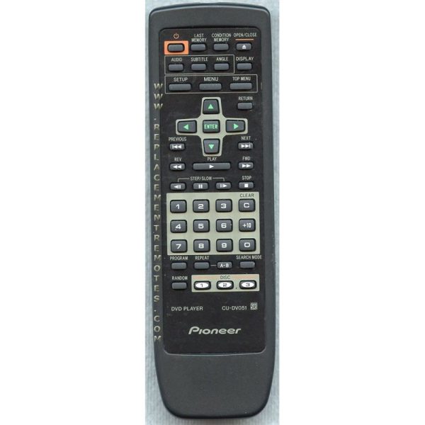 Pioneer CUDV051 DVD Remote Control