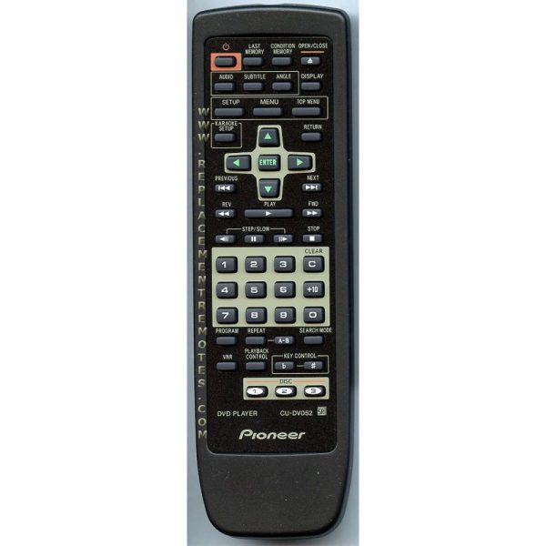 Pioneer CUDV052 DVD Remote Control
