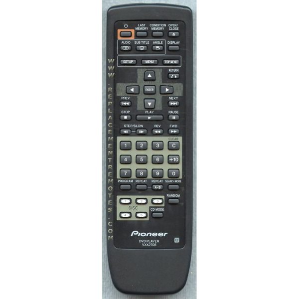 Pioneer VXX2705 5-Disc DVD Player Remote Control – VXX2705