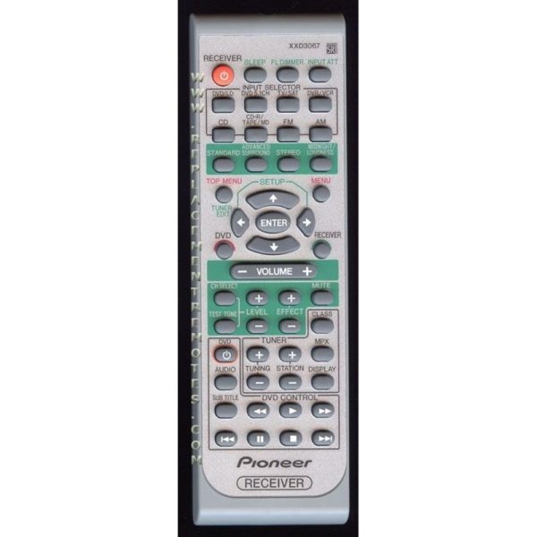 Pioneer XXD3067 Receiver Remote Control