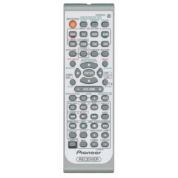 Pioneer XXD3133 Receiver Remote Control