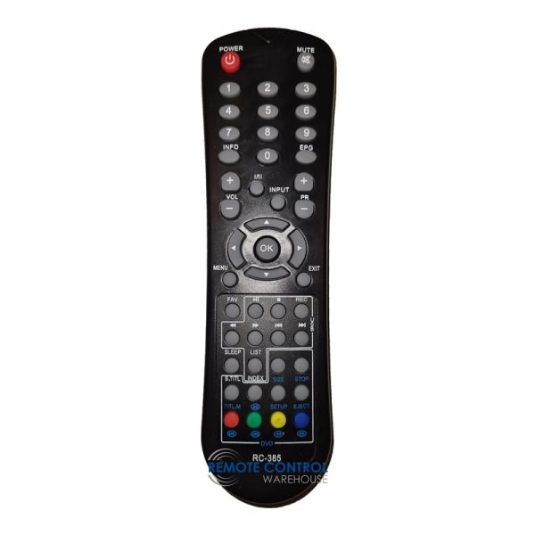 RANK ARENA SV-1501SDVD LCD TV Replacement Remote Control
