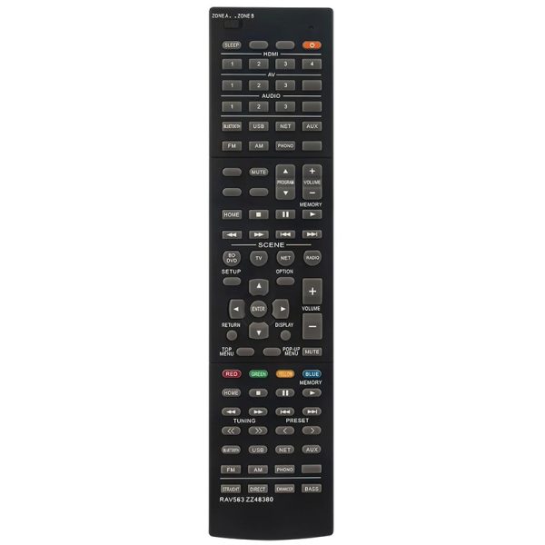 RAV563 ZZ48380 Remote Control Replacement for Yamaha AV Receiver RX-A680