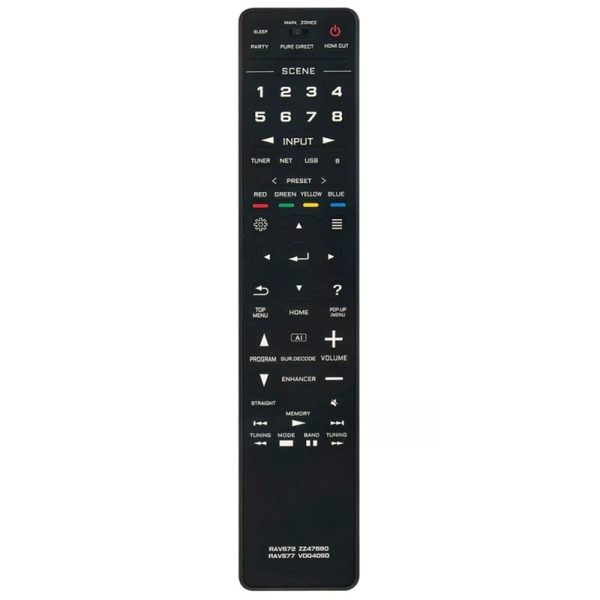 RAV572 ZZ47580 RAV577 VDQ4050 Remote Control Replacement for Yamaha AV Receiver