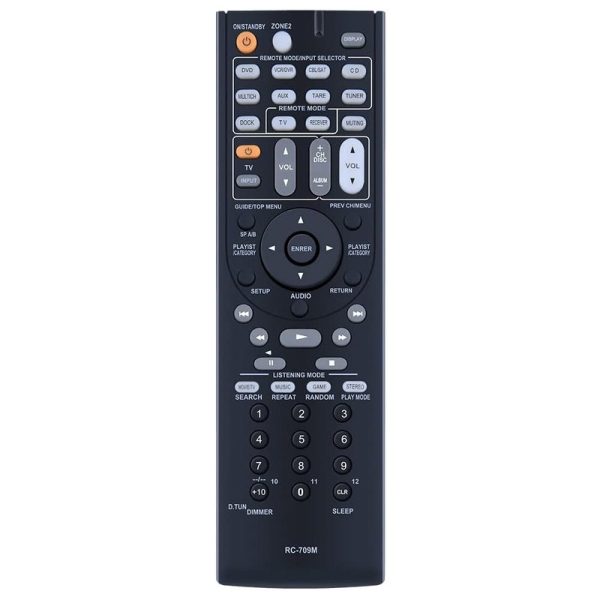 RC-709M Remote Control Replacement for Onkyo AV Receiver TX-SR507 TX-SR606