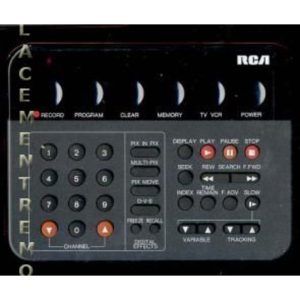 RCA 184800 VCR Remote Control