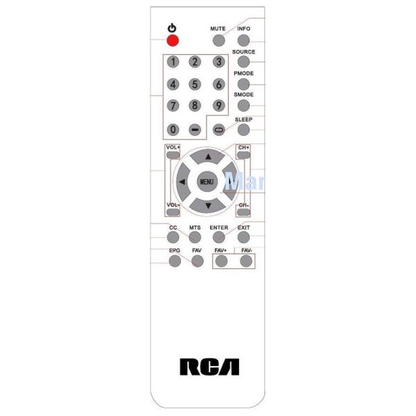 RCA RCA1218 TV Remote Control
