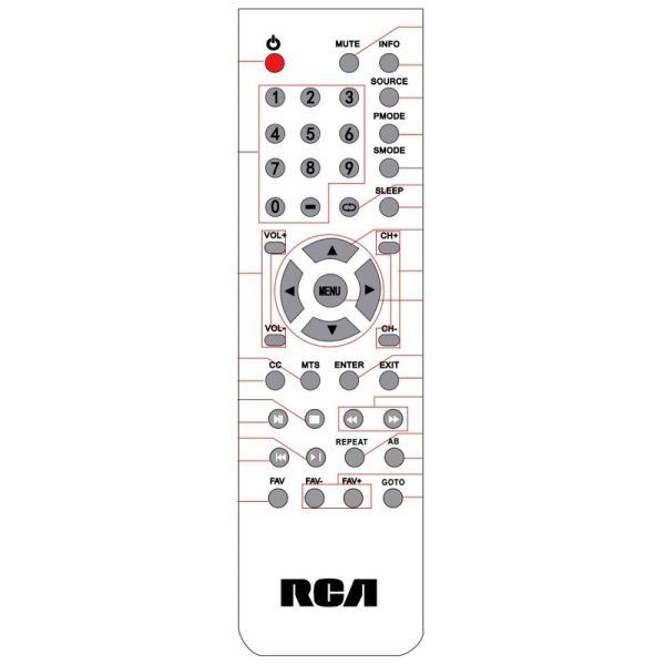 RCA RLC3207REM TV Remote Control