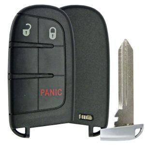 Replacement  3 button Dodge Jeep Smart Remote Shell by Car & Truck Remotes