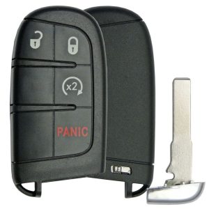 Replacement  4 button Fiat Jeep Smart Remote Shell w/  Remote Start by Car & Truck Remotes