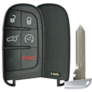 Replacement 5 button Dodge Jeep Smart Remote Shell by Car & Truck Remotes