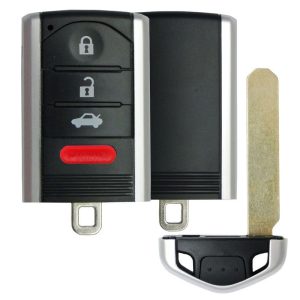 Replacement Acura 4 button smart remote case with insert key