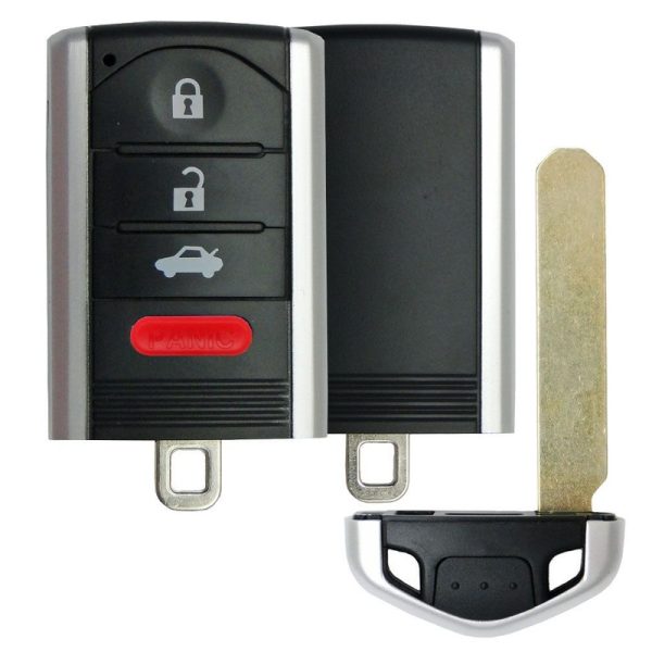 Replacement Acura 4 button smart remote case with insert key
