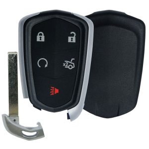 Replacement CADILLAC 5 button Smart Remote Case + insert key by Car & Truck Remotes