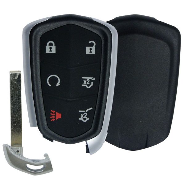 Replacement CADILLAC Escalade 6 button Smart Remote Case + insert key