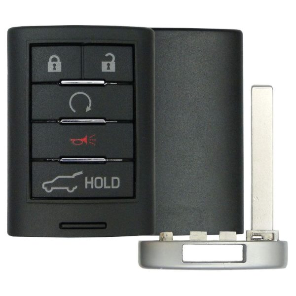 Replacement CADILLAC SRX 5 button smart remote case + insert key