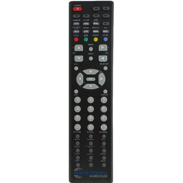 REPLACEMENT GVA REMOTE CONTROL –  G22FHDLCDD1   DVDCombo TV